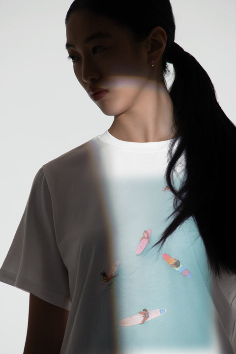 Surfer Girls | Womens Box Cut Seacell Tee