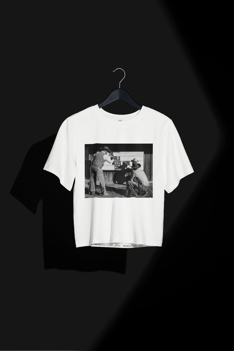 The World Needs More Cowboys | Womens Box Cut Tee